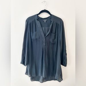 Moda International | Pure Silk Black Blouse | Size L